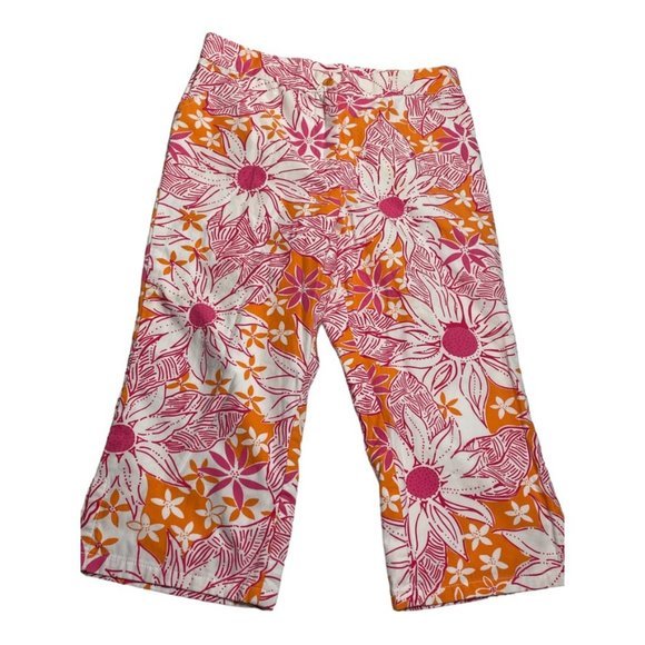 Lilly Pulitzer vintage  Raquel Tangelo Fun in‎ the Sun Capri  sz 8 (134) - Picture 1 of 8